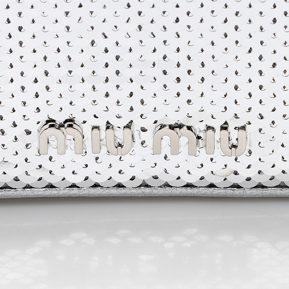 Miu Miu Sequin Flap Crossbody Bag (SHF-18182)