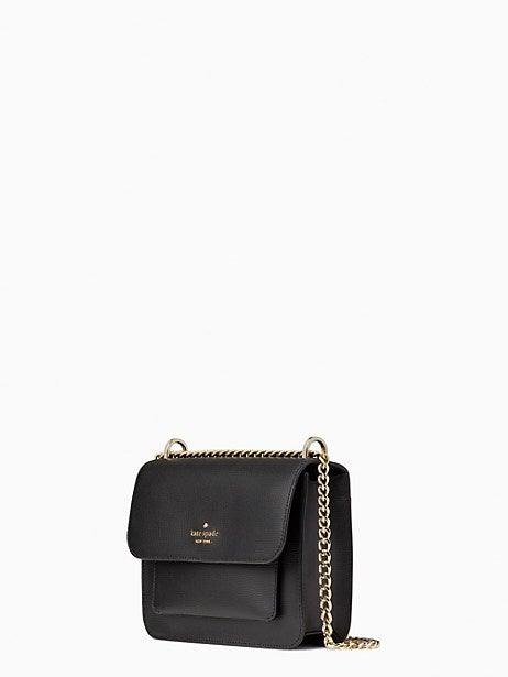 Remi Flap Chain Crossbody Black