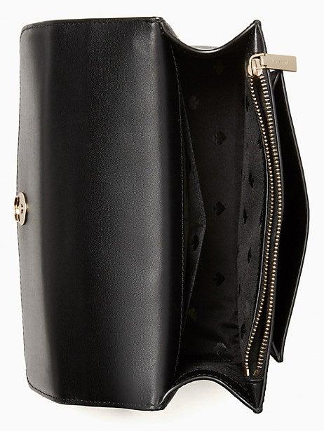 Remi Flap Chain Crossbody Black