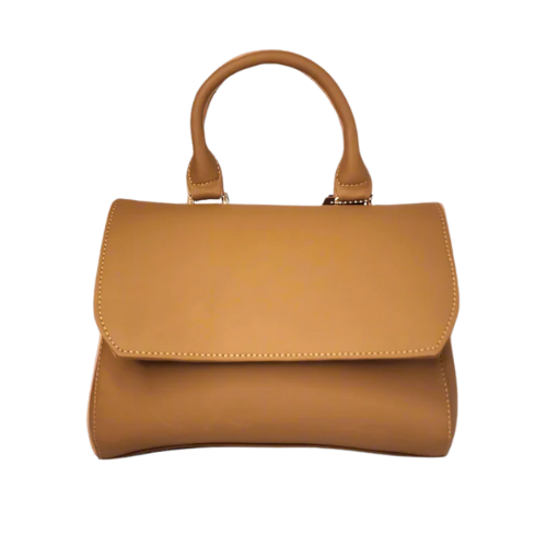 Caramel Leather Top-Handle Bag