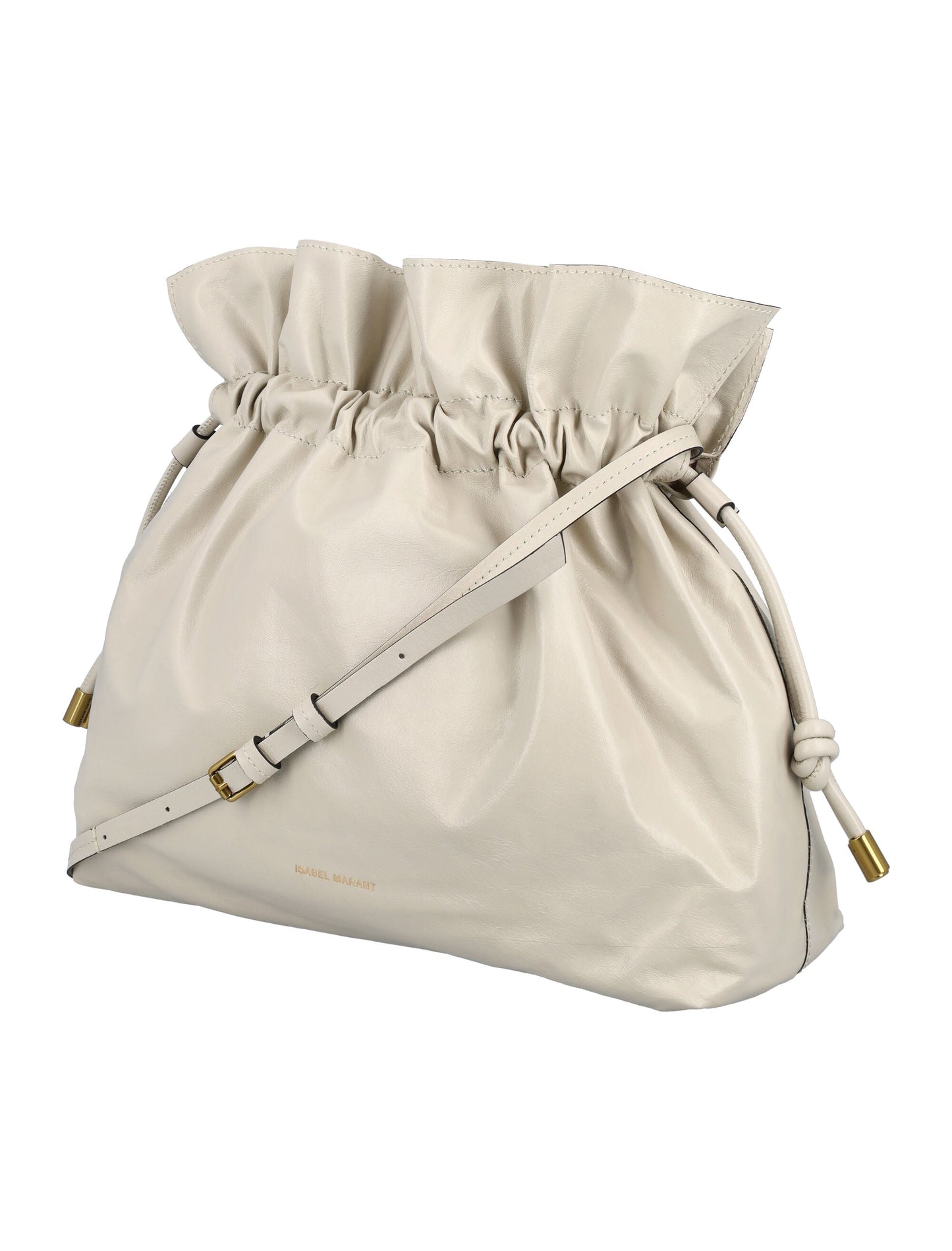 Isabel Marant Ailey Logo Embossed Shoulder Bag
