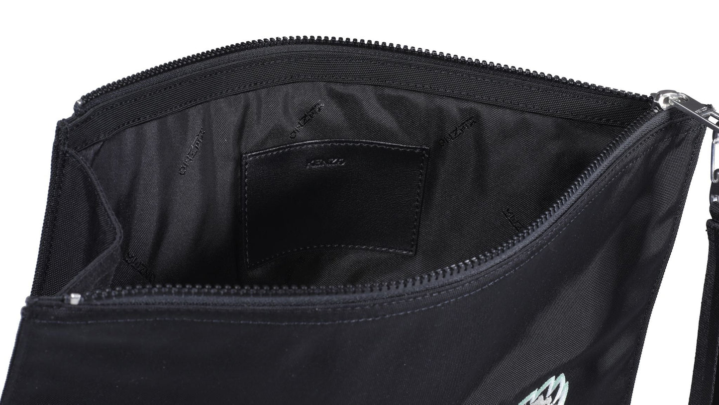 Kenzo Kampus Tiger Embroidered Zipped Clutch Bag