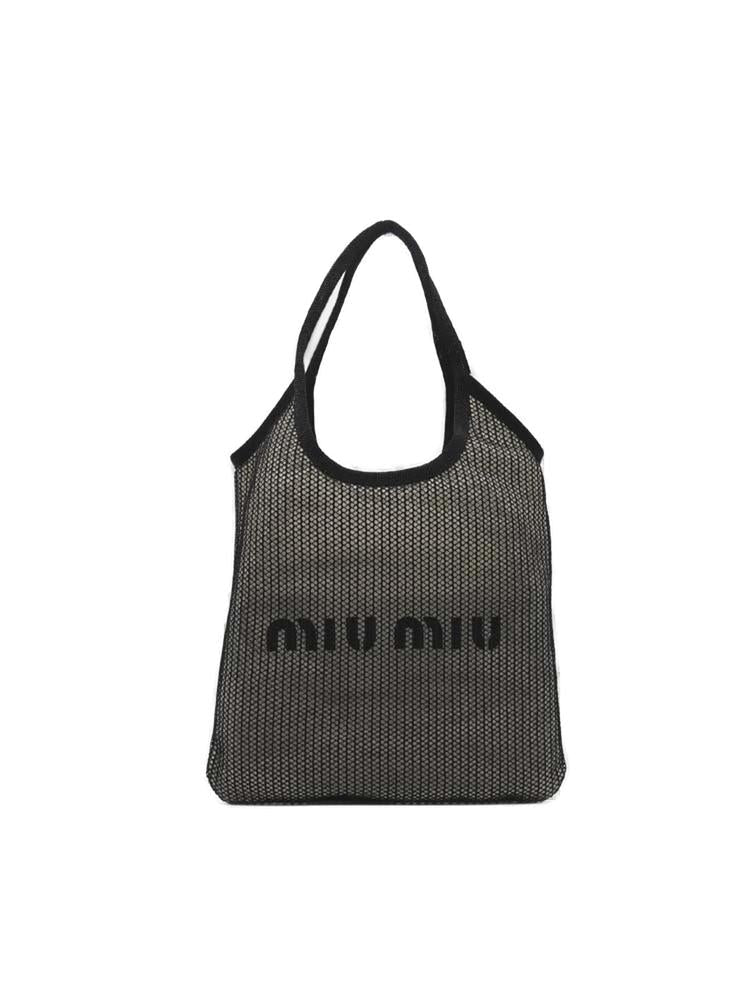 Miu Miu Logo Print Tote Bag