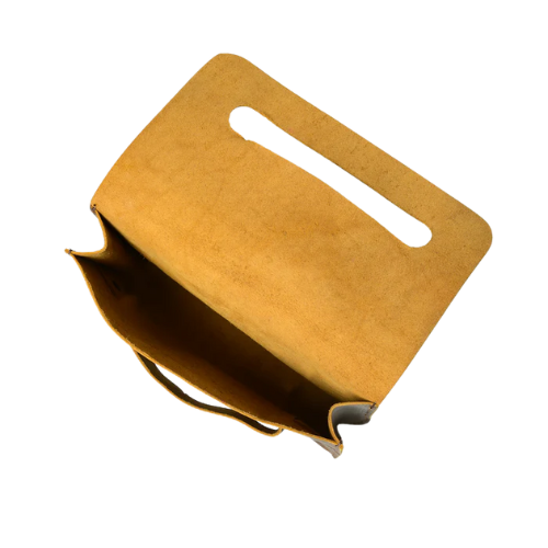 Minimalist Brown Leather Clutch