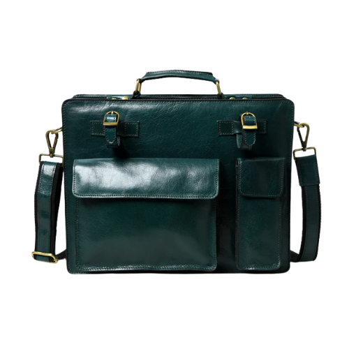 Emerald Dominion Leather Briefcase