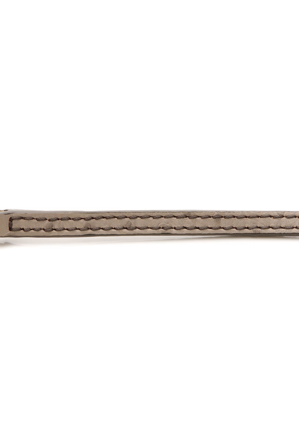 Embossed Ostrich Shoulder Bag - Taupe