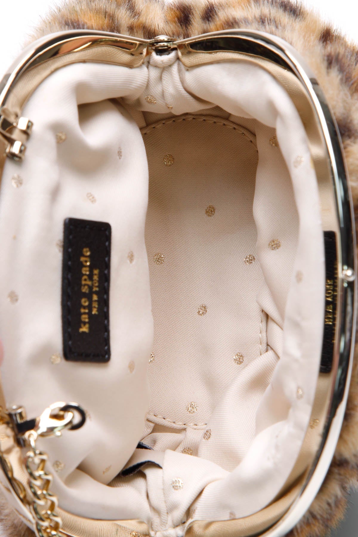 Leopard Small Evening Bag - Brown