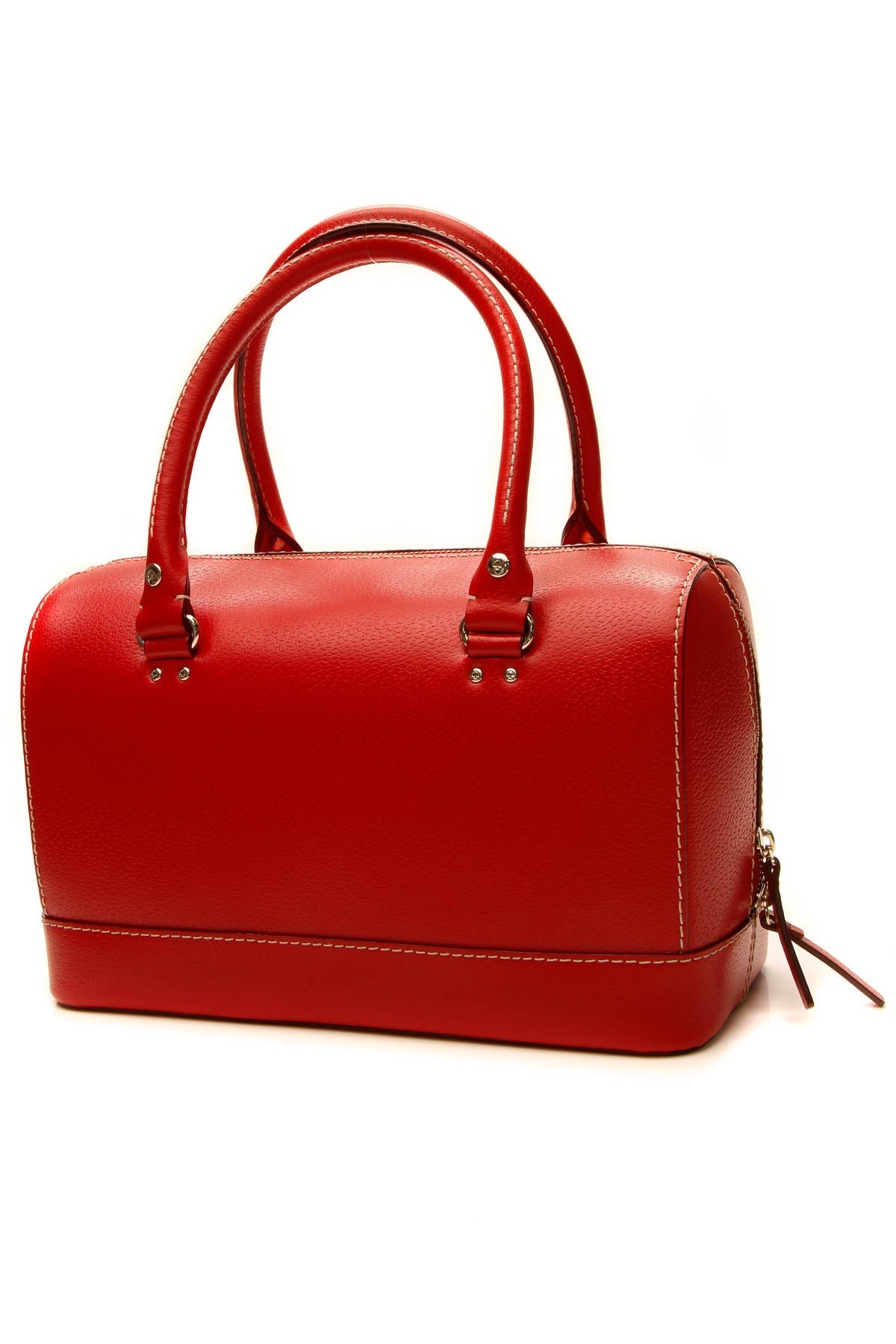 Top Handle Boston Bag - Red