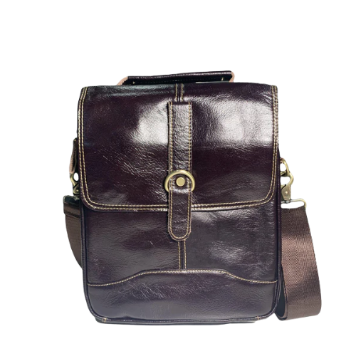 Vintage Noir Compact Leather Crossbody