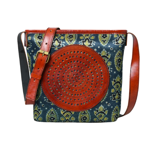 Boho Chic Indigo Canvas Bag