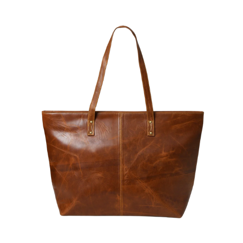 Chestnut Elegance Leather Tote