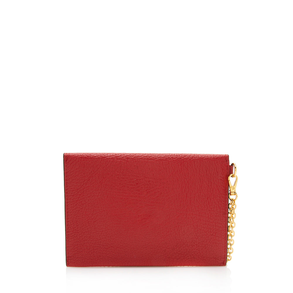 Miu Miu Goat Leather Madras Forever Envelope Pouch (SHF-12288)