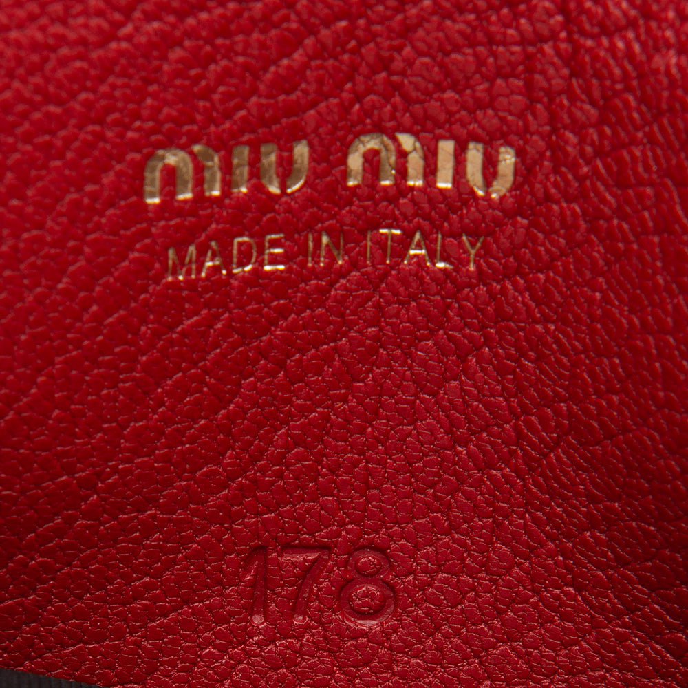 Miu Miu Goat Leather Madras Forever Envelope Pouch (SHF-12288)