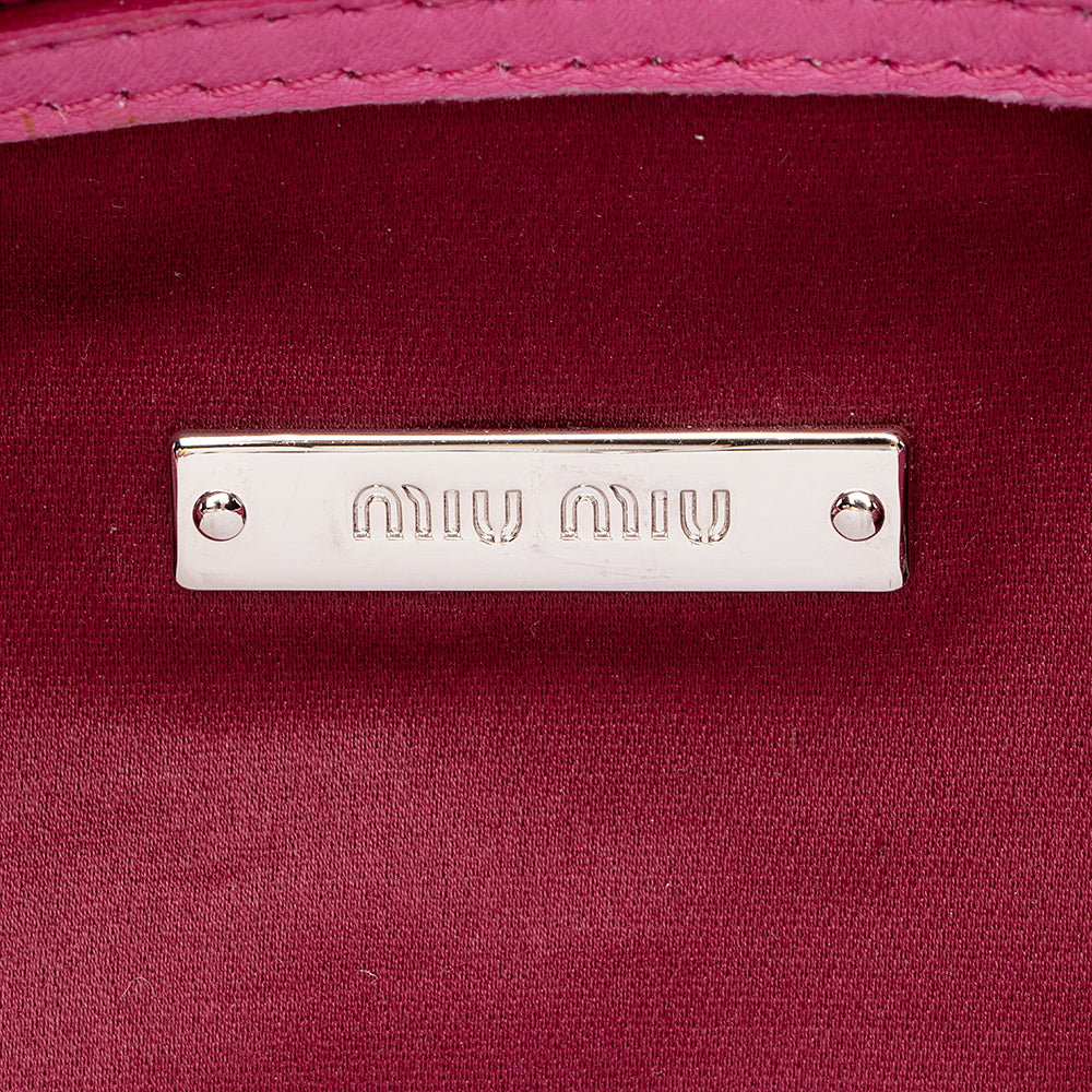 Miu Miu Matelasse Crystal Flap Shoulder Bag (SHF-17809)