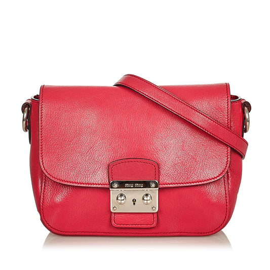 Miu Miu Sound Lock Leather Crossbody (SHG-25330)
