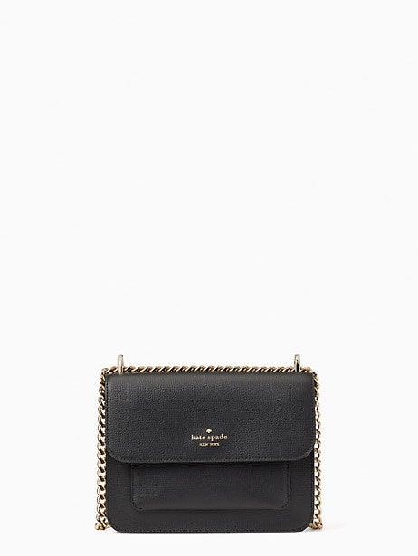 Remi Flap Chain Crossbody Black