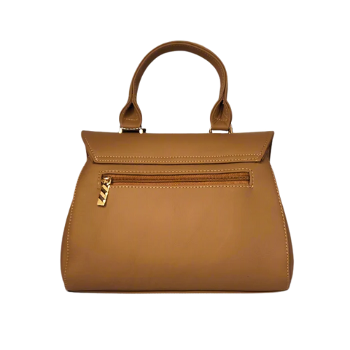 Caramel Leather Top-Handle Bag