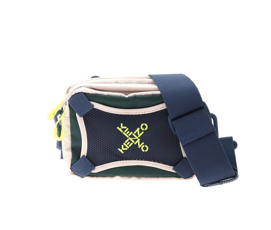 Kenzo Little X Logo Printed Color Block Shoulder Bag