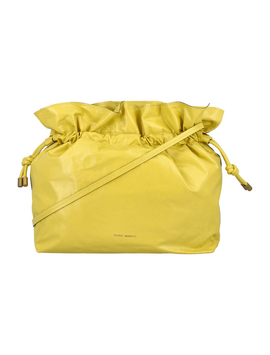 Isabel Marant Ailey Logo Embossed Shoulder Bag
