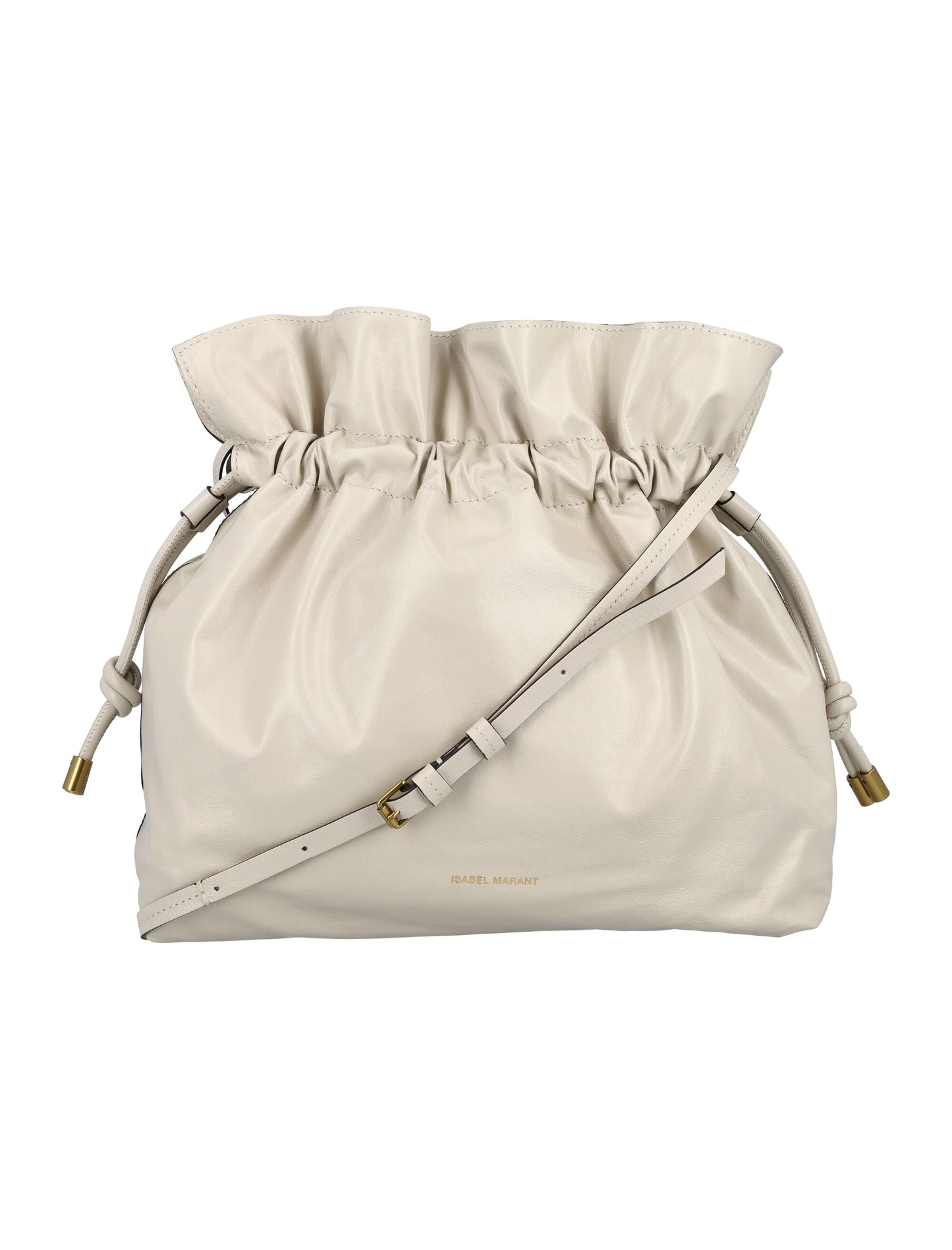 Isabel Marant Ailey Logo Embossed Shoulder Bag