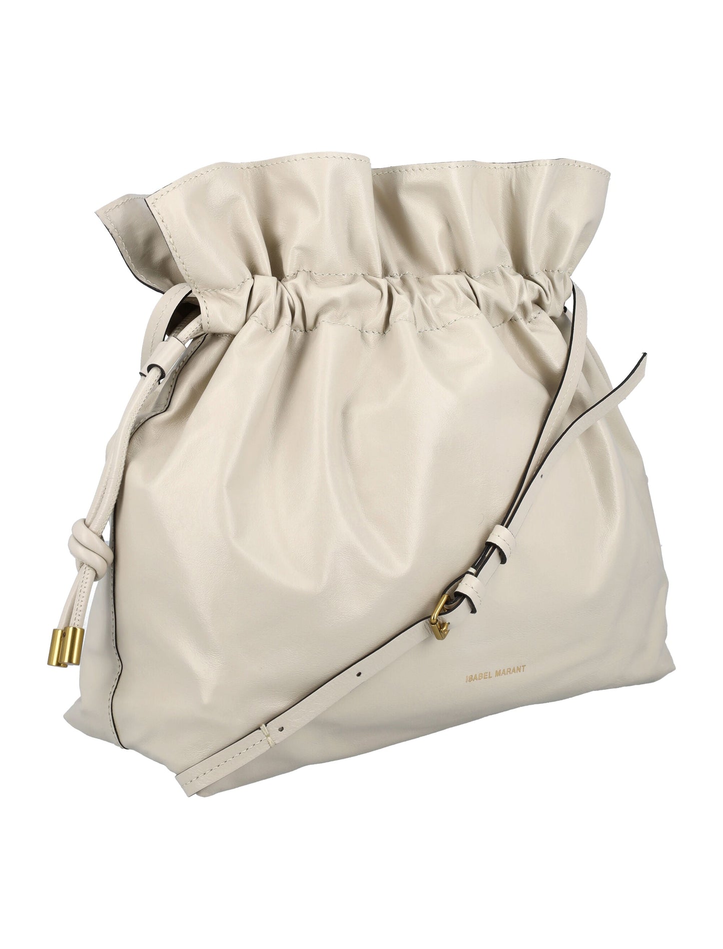 Isabel Marant Ailey Logo Embossed Shoulder Bag