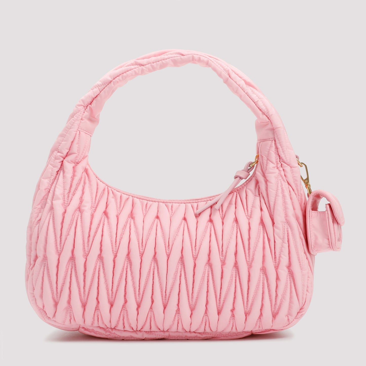 Miu Miu Logo Plaque Zipped Tote Bag