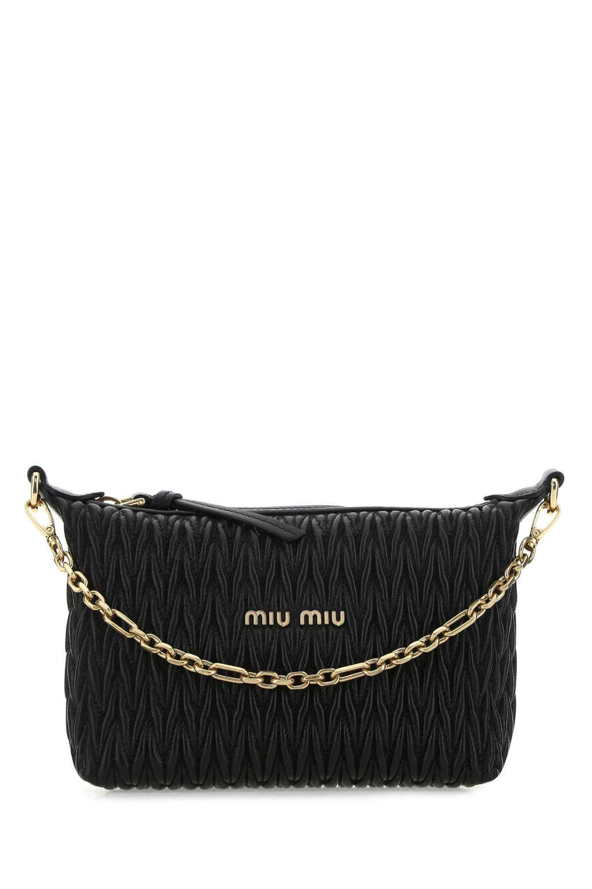 Miu Miu Spirit Logo Plaque Shoulder Bag