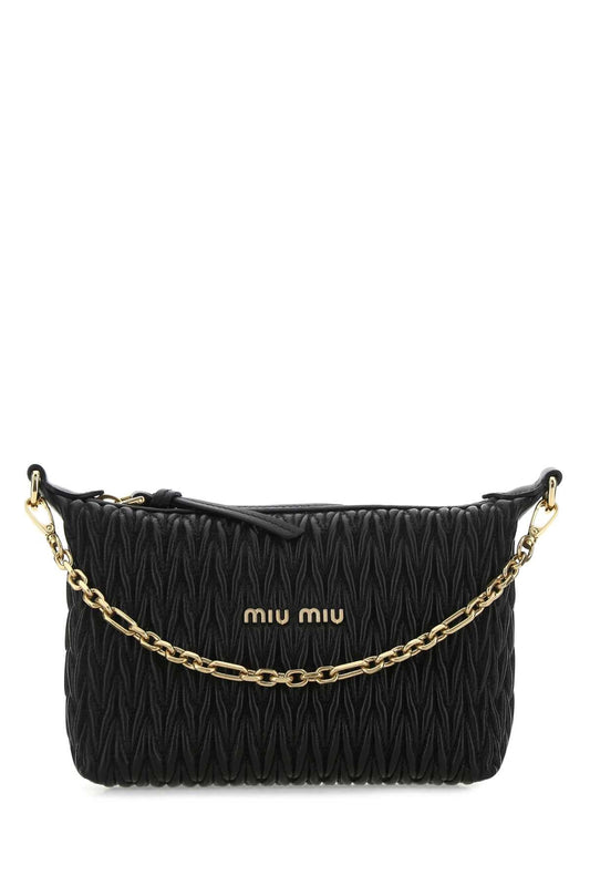 Miu Miu Spirit Logo Plaque Shoulder Bag