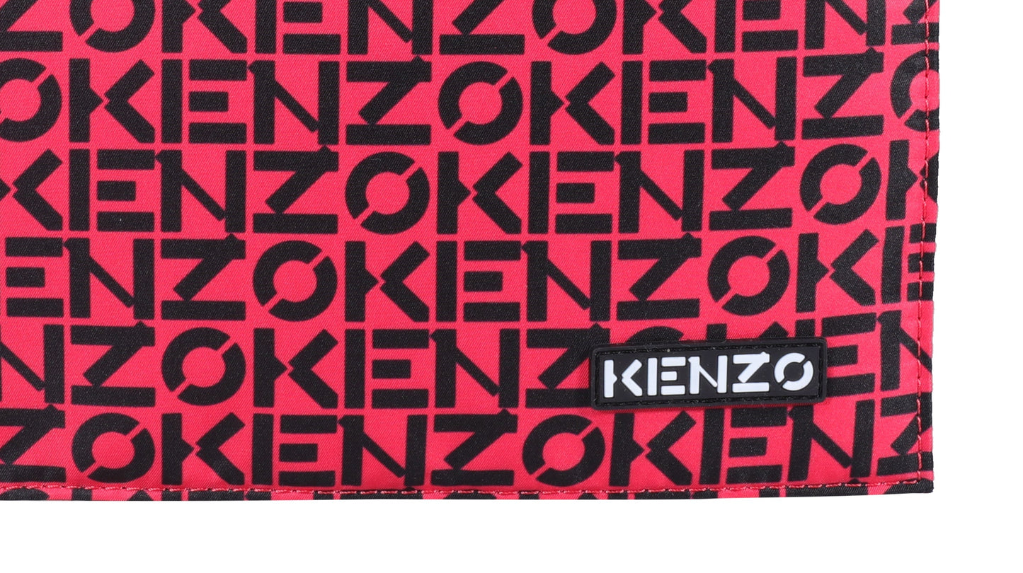 Kenzo Allover Logo Printed Zipped Large Clutch Bag