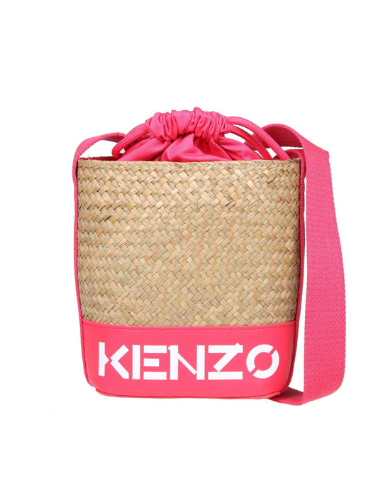 Kenzo Logo Printed Color-Block Tote Bag