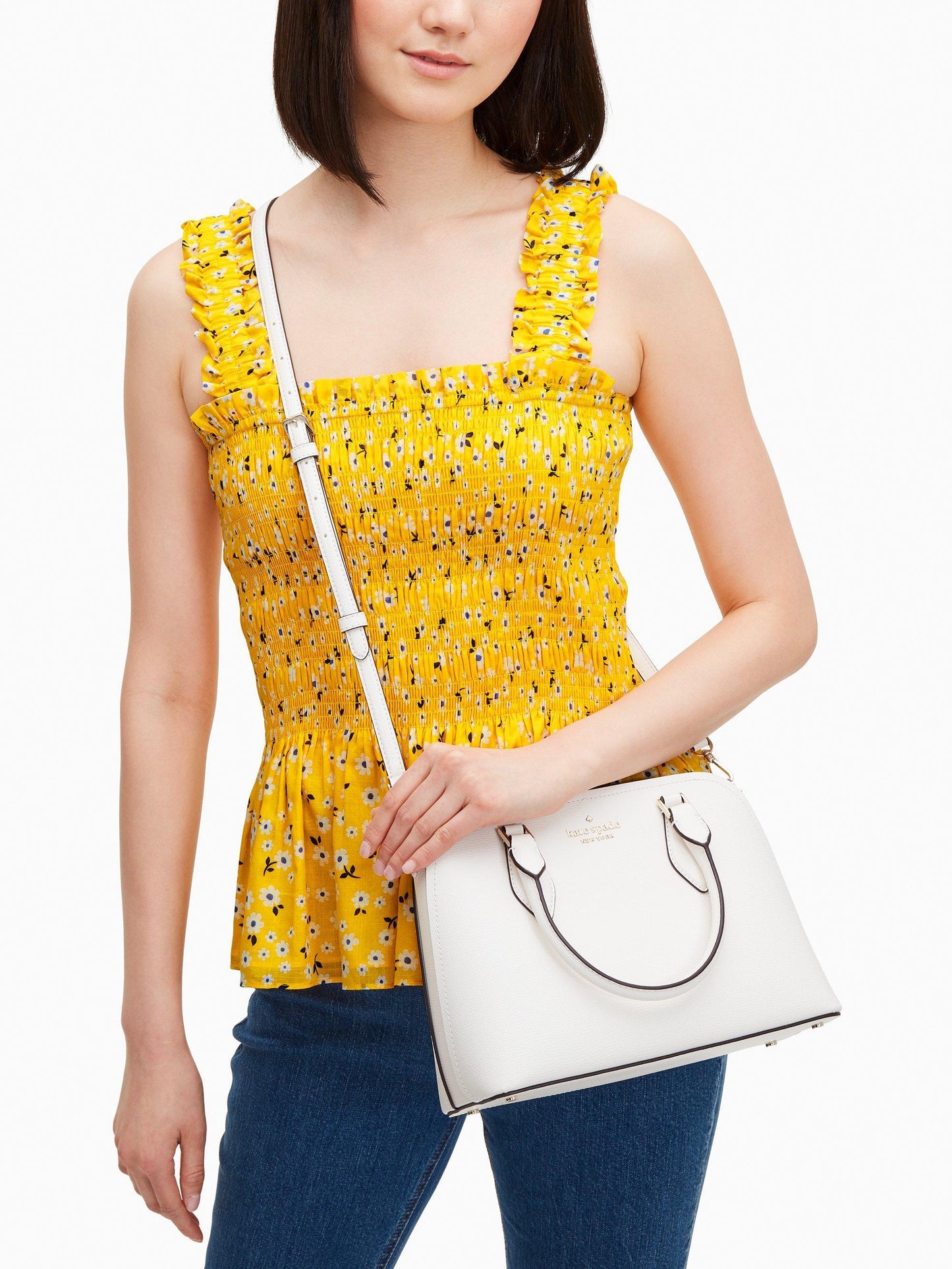 Darcy Small Satchel White