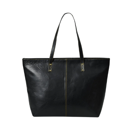 Midnight Luxe Leather Tote