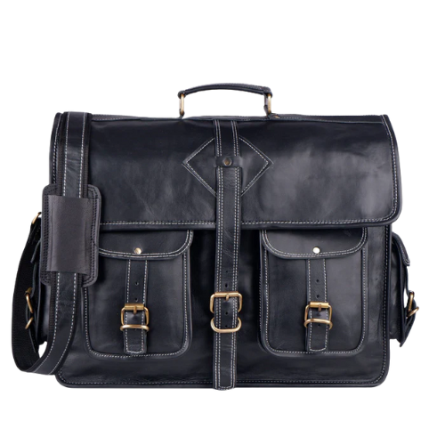 Executive Midnight Leather Bag