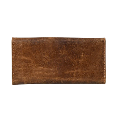 Classic Brown Vintage Leather Clutch Wallet